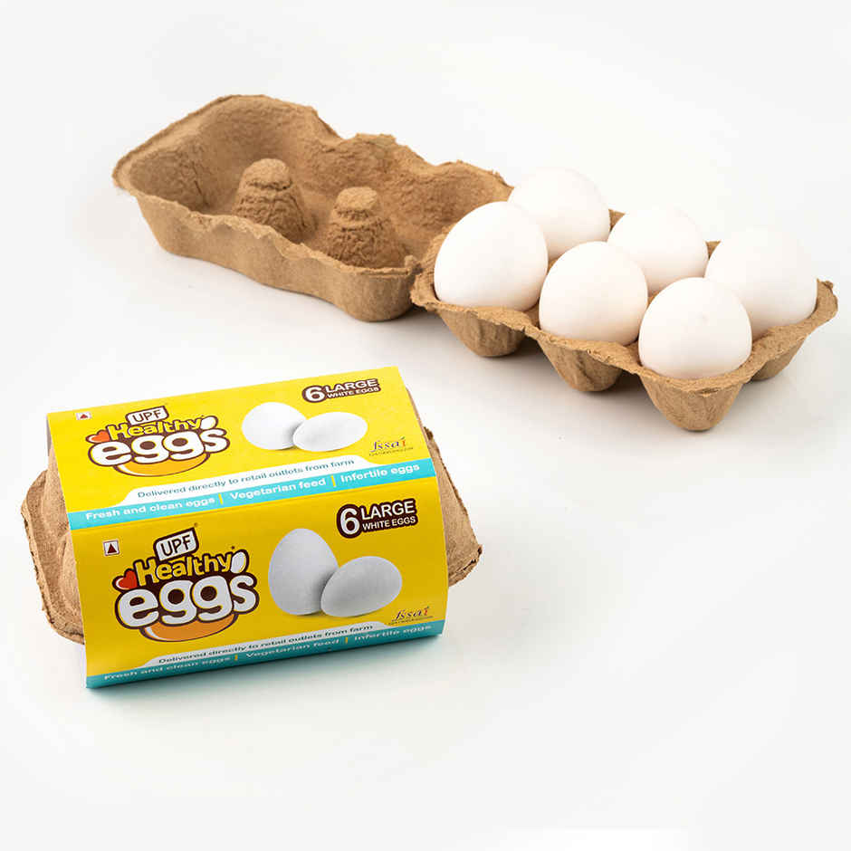 UPF Healthy White - Large Eggs | Protein Rich | Veg Feed | Infertile