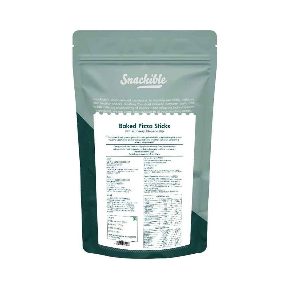 Snackible Baked Pizza Sticks with a Cheesy Jalapeno Dip | No Maida