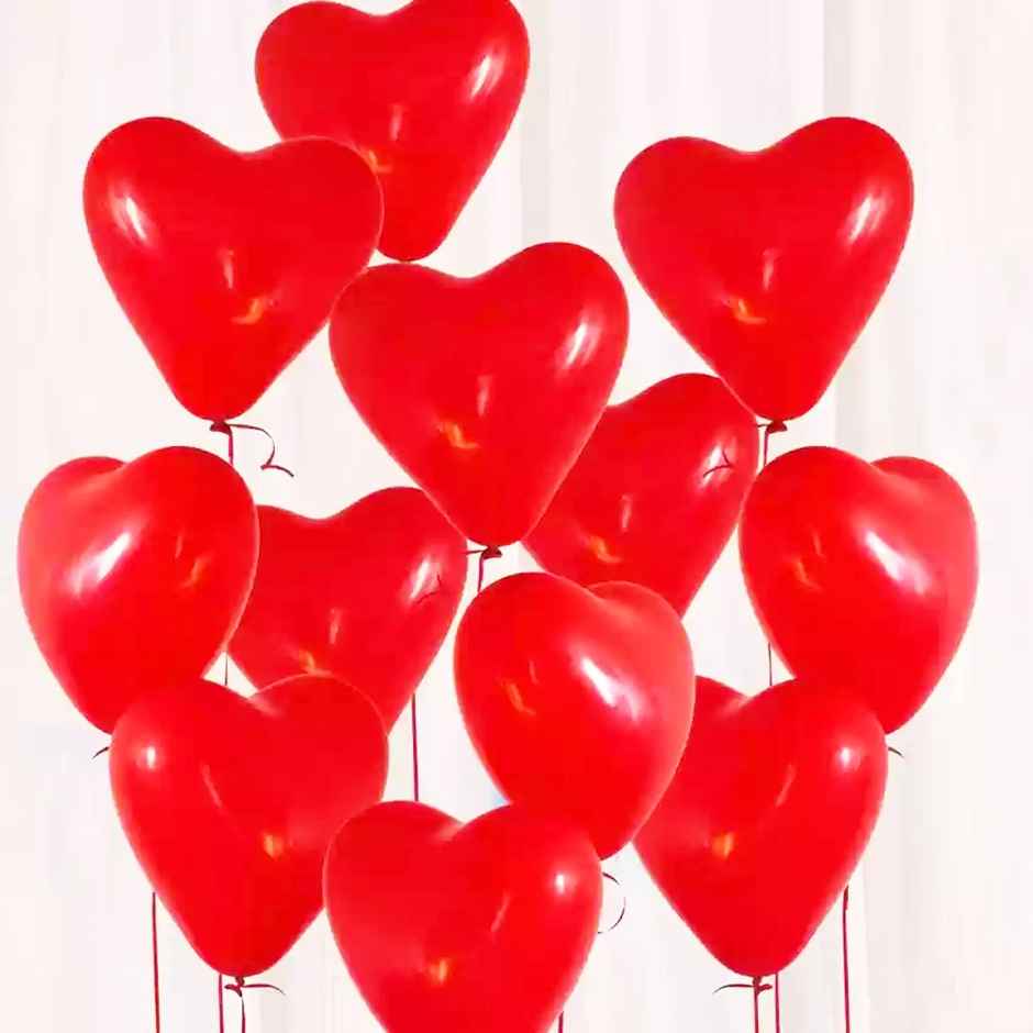 Heart Shape Balloons | Red | Let's Vybe
