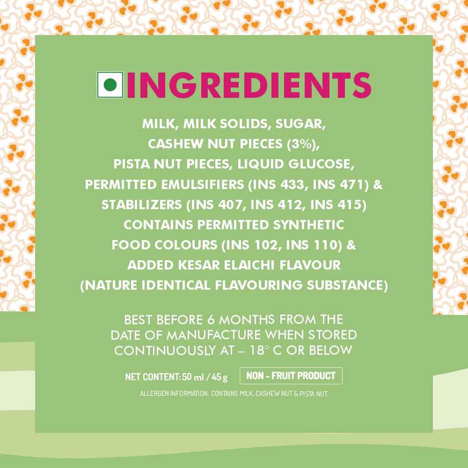 Hangyo Pista Kesar Kulfi Ice Cream