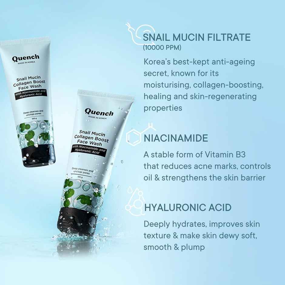 Quench Botanics Snail Mucin Collagen Boost Face Wash