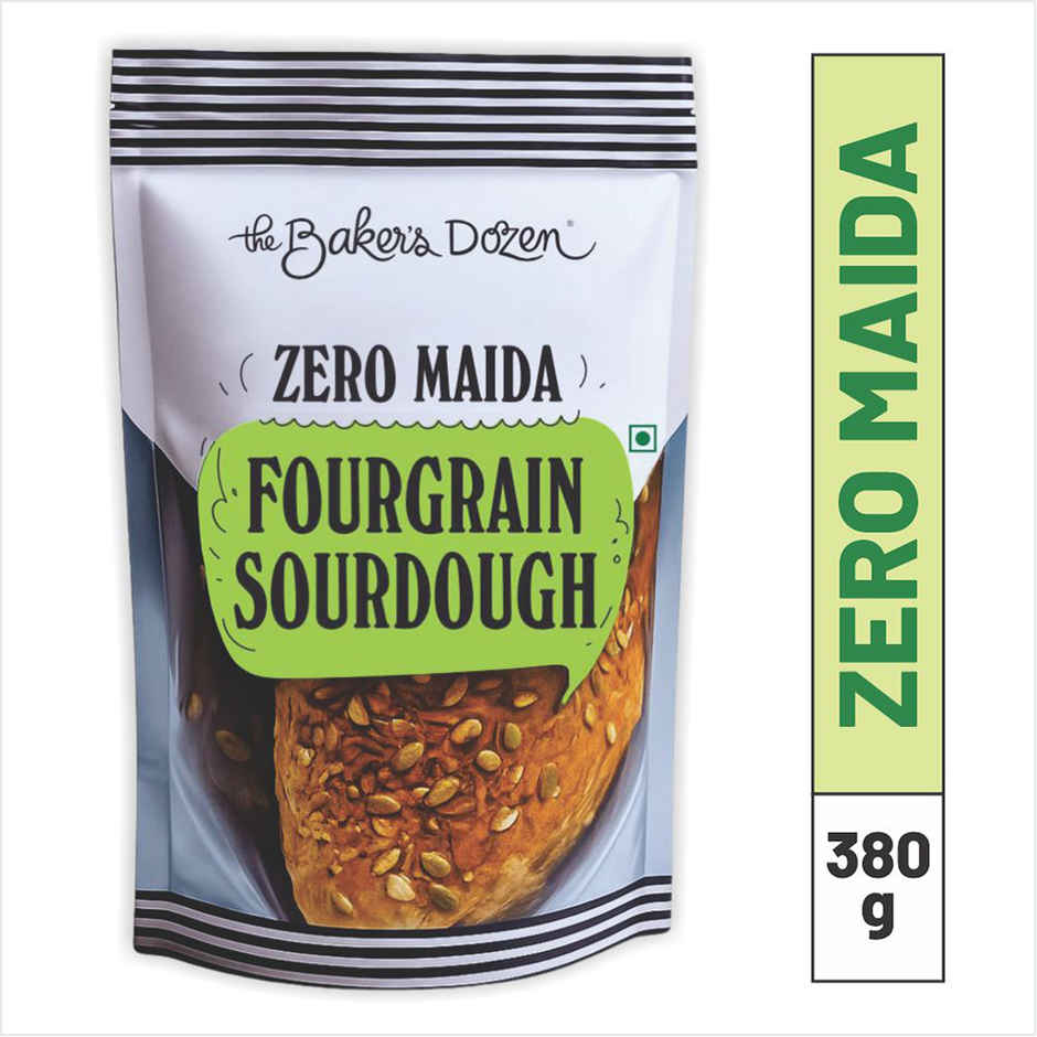 The Baker's Dozen Zero Maida Fourgrain Sourdough Bread | Artisan | Whole Wheat | High Protein bread