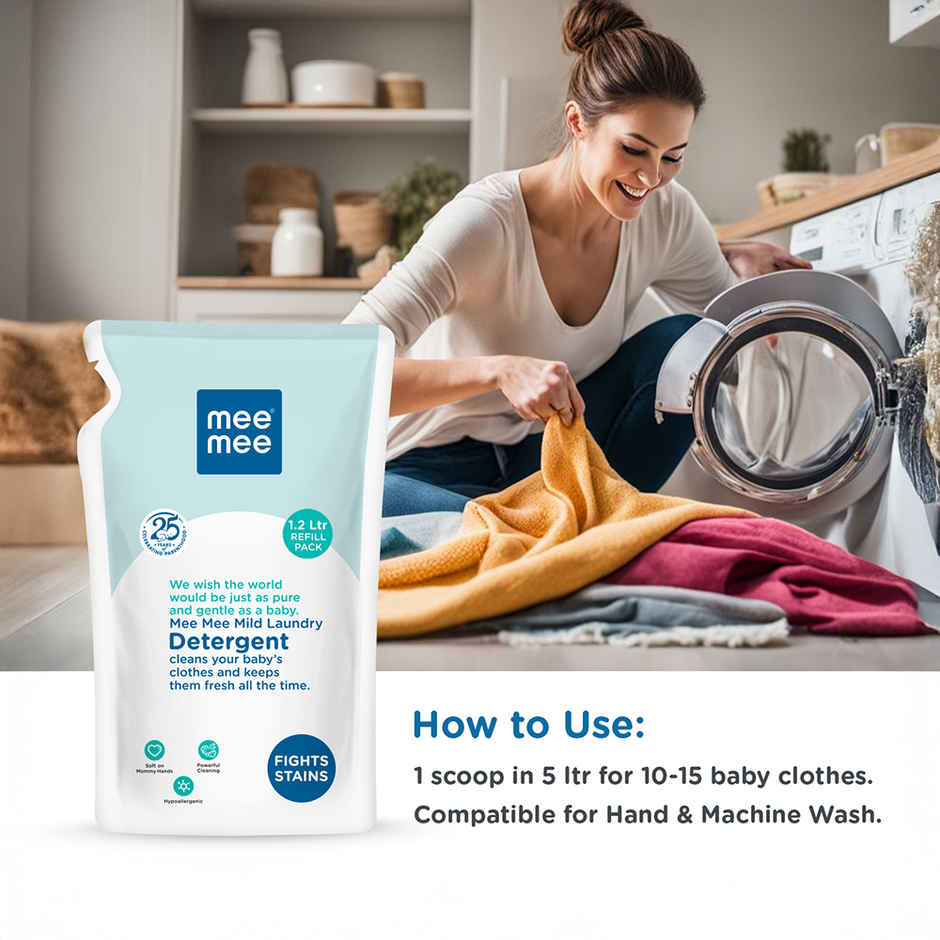 Mee Mee Mild Baby Liquid Laundry Detergent - One Drop Cleaning