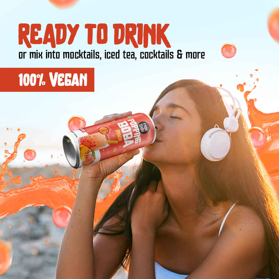 Moi Soi Popping Boba With Peach Fruit Drink