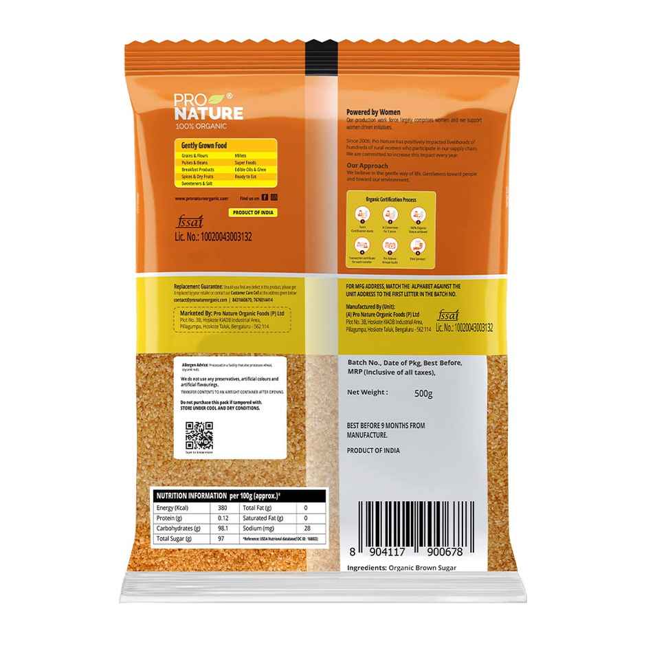Pro Nature Truly Organic Sugar, Brown
