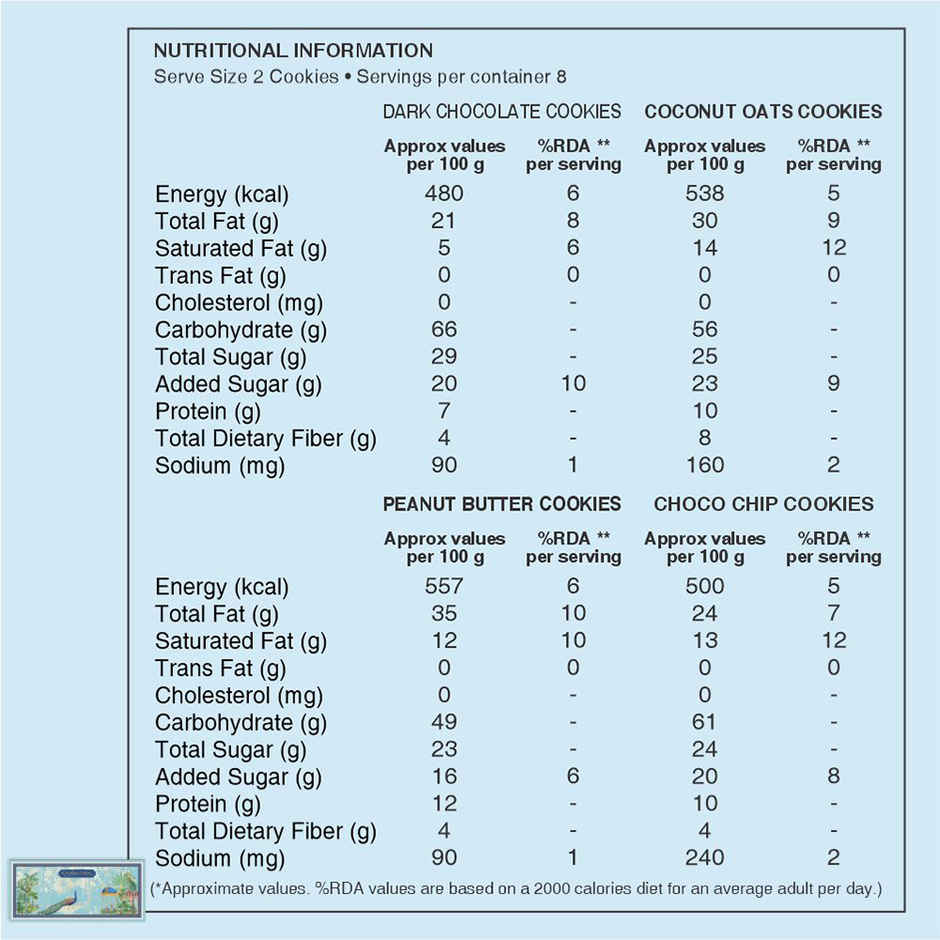 The Baker's Dozen Handcrafted Cookies Gift Box | Diwali Gift Hamper | Chocolate, Coconut & Oats Cookie