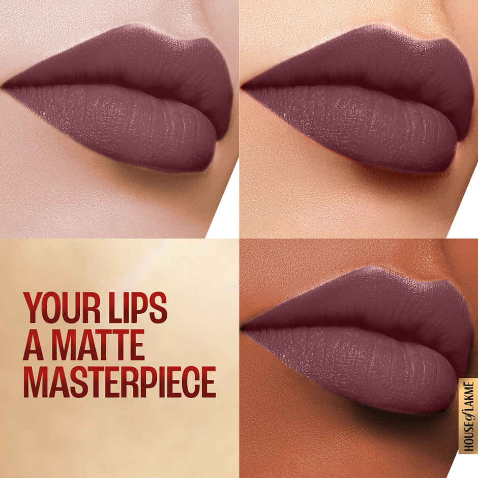Lakme 9to5 Powerplay Priming Matte Lipstick, Lasts 16hrs, Chocolate Crush