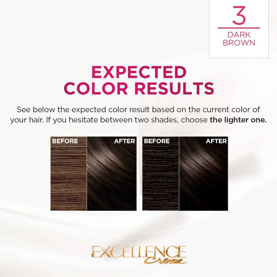 L'Oreal Paris Excellence Hair Color Small Pack No.3 | Dark Brown
