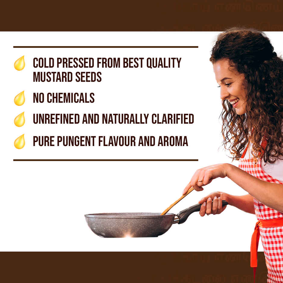 Puvi Mustard (Sarson) Cold Pressed Oil | Slow grind Ghani made | Additives free