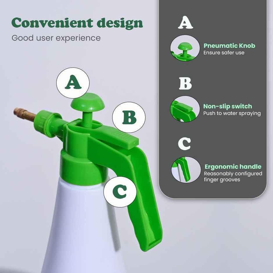 Ugaoo Pressure White Spray Pump- 1 Ltr - Gardening Accessories