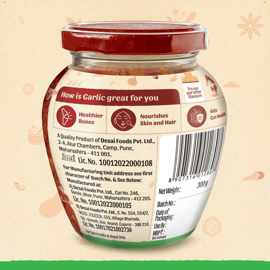 Mothers Recipe Hearty Roots Garlic Pickle With Moringa Leaves