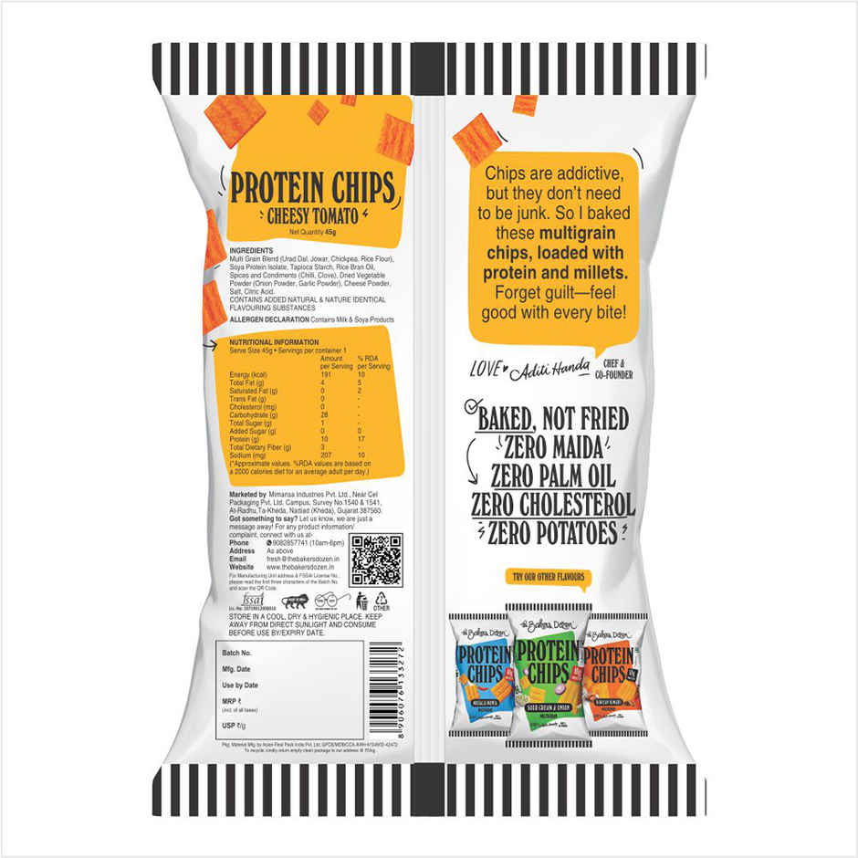 The Baker's Dozen Protein Chips - Cheesy Tomato