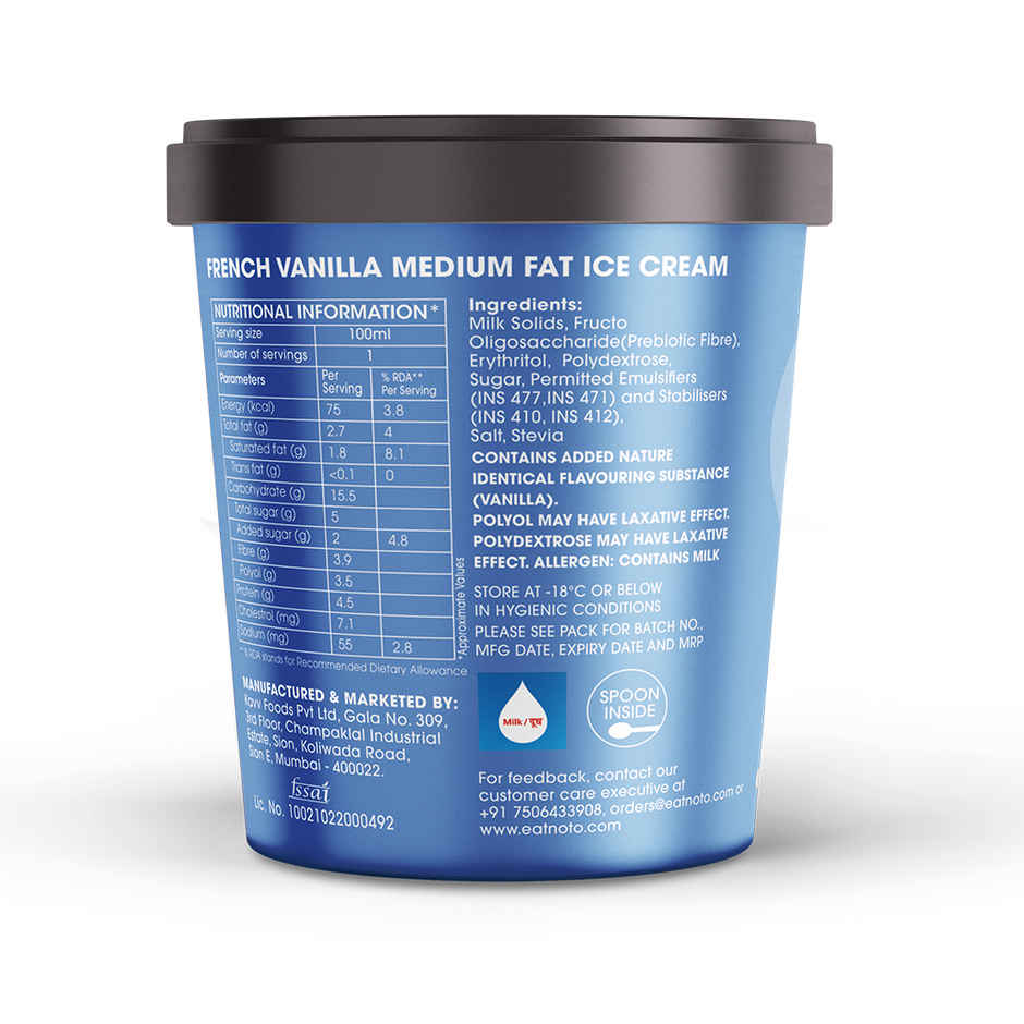 Noto French Vanilla Ice Cream Cup