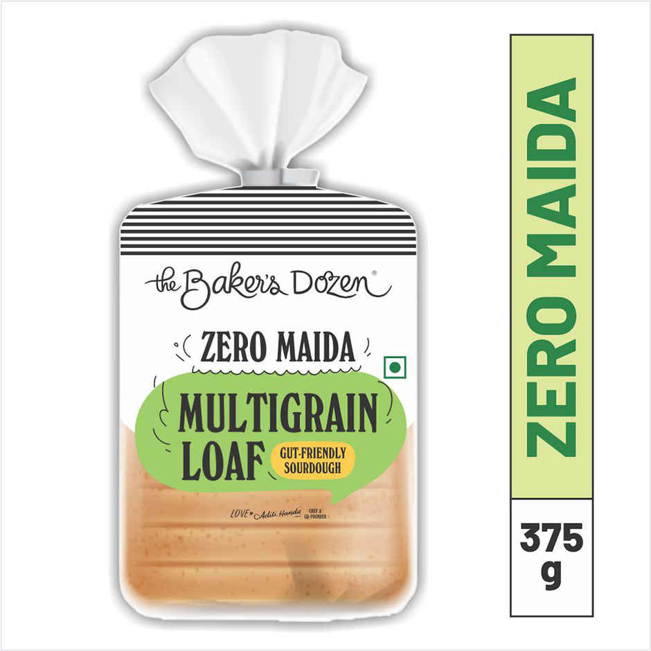 The Baker's Dozen Zero Maida Multigrain Bread | Whole wheat(Not Brown) |Superseed bread|Atta Bread