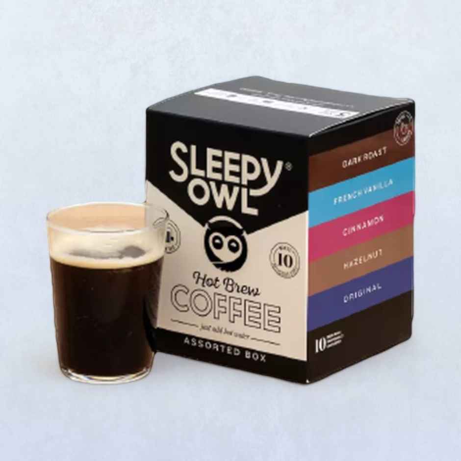 Sleepy Owl Coffee Assorted Hot Brew Bags | Set of 10 Bags - Makes 10 Cups