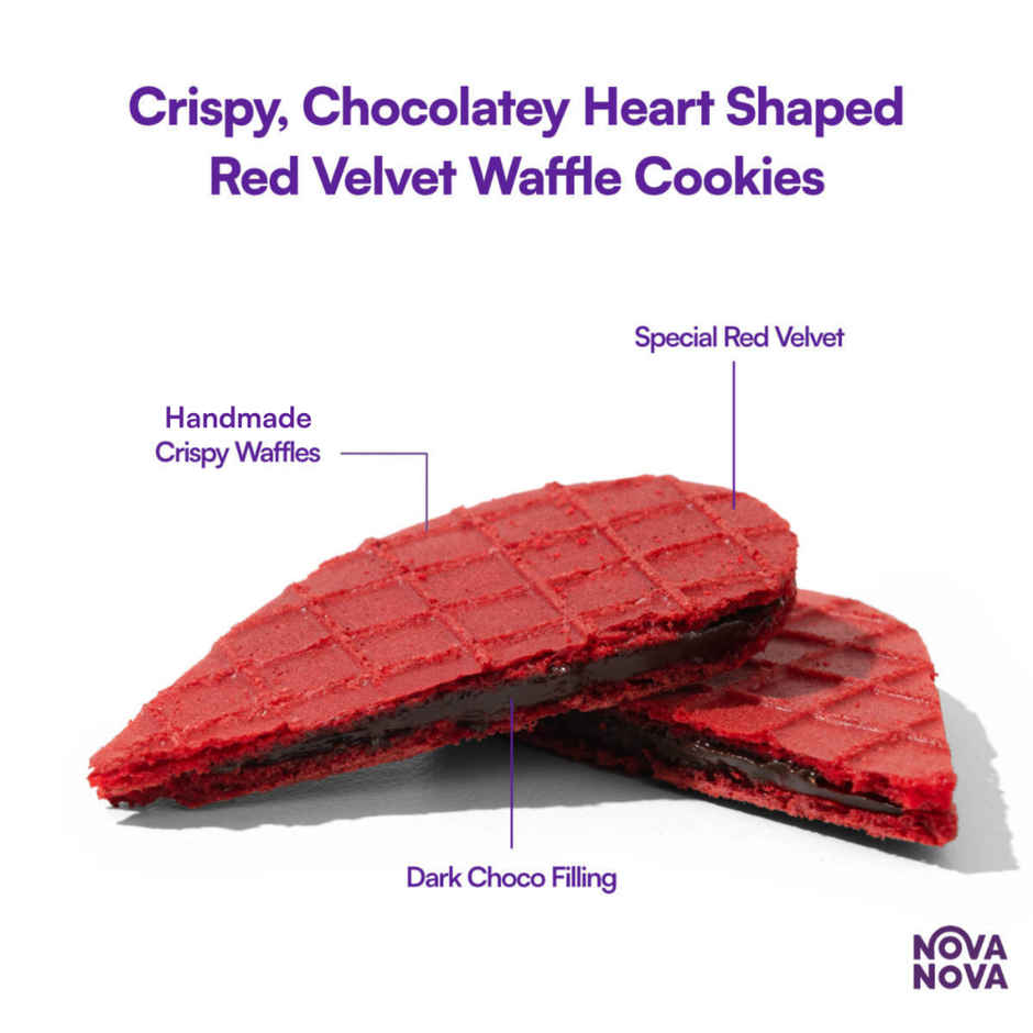 Nova Nova Heart Shaped Gift Box Waffle Cookies | Sweet Hearts