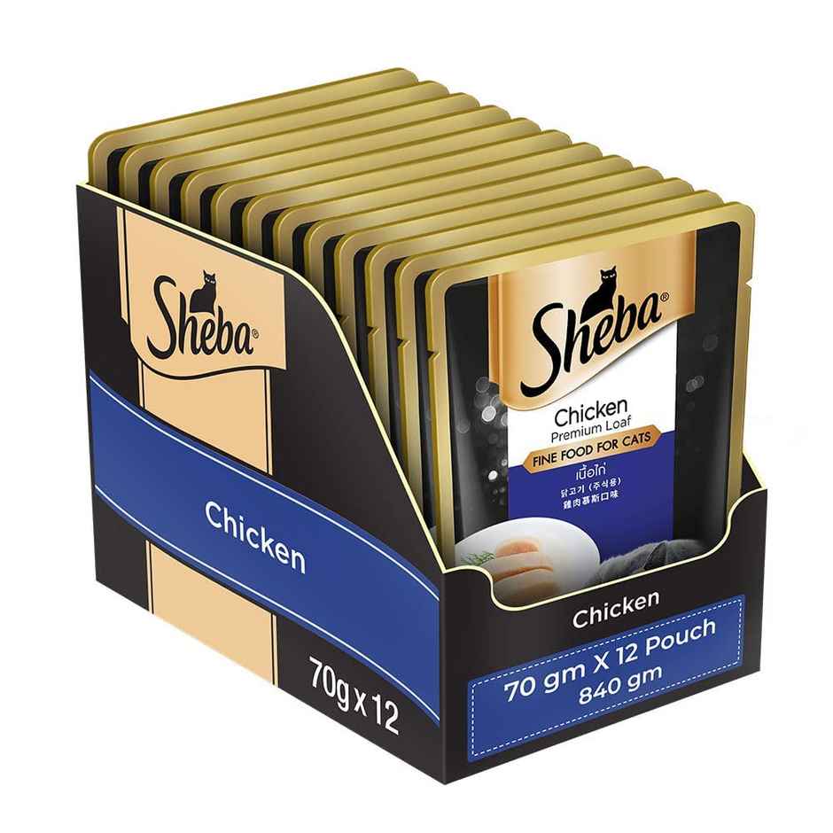Sheba Adult Wet Cat Food Chicken Premium Loaf - Pack Of 14