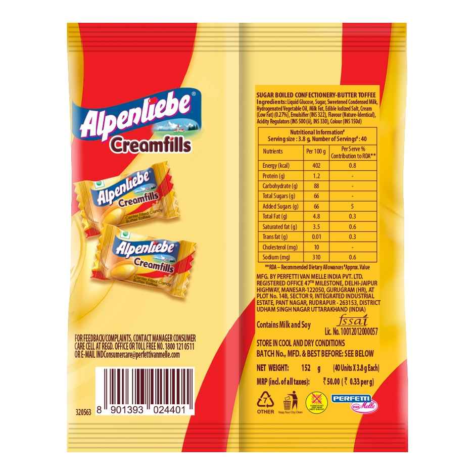 Alpenliebe Cream Fills Butter Toffee | Creamy & Chewy