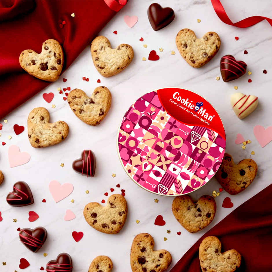 Cookie Man  Signature Heart Shape Cookies Premium Gift Tin