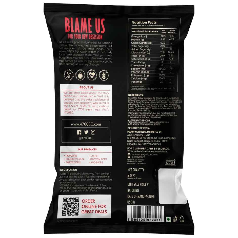 4700BC Devils Popcorn | Jumbo Pack | Spicy & Crunchy
