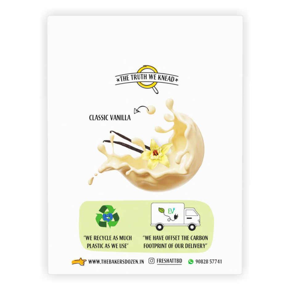 The Baker's Dozen Vanilla Cake | Veg Eggless cake | Tea Cake | Zero Palm Oil | Zero Trans Fat