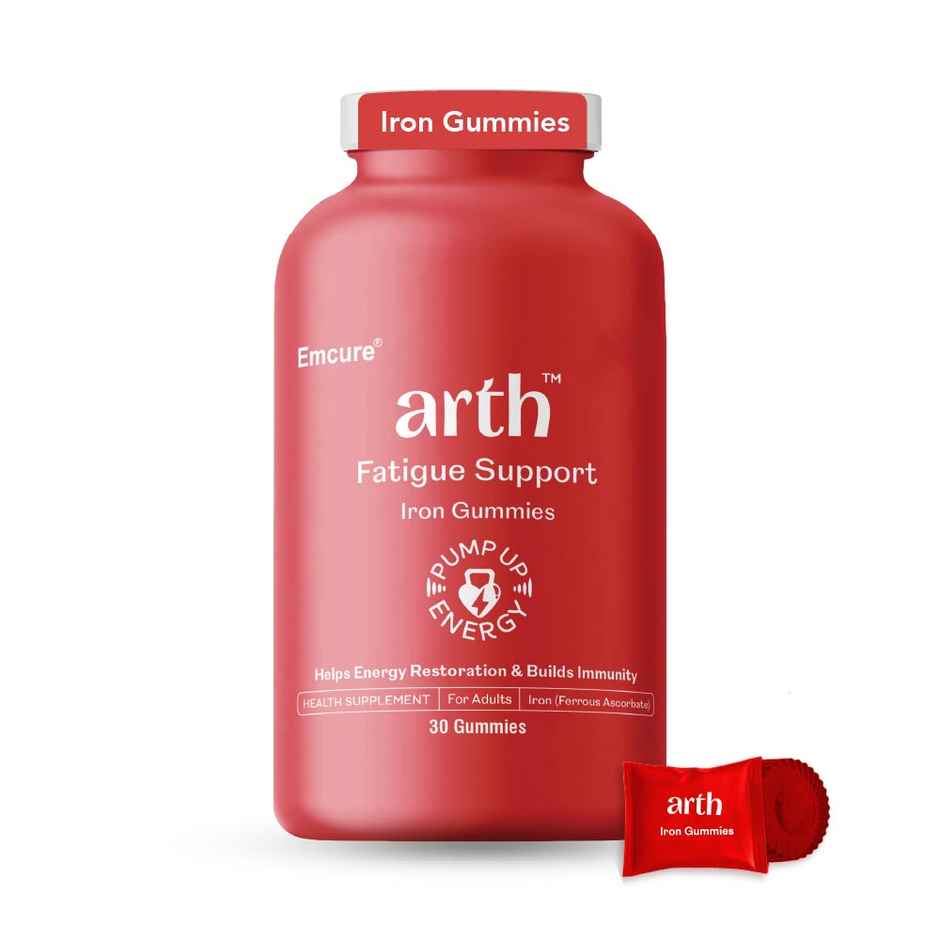 Arth By Emcure Iron Gummies | Ferrous Ascorbate & Folic Acid | Helps Anaemia & Fatigue