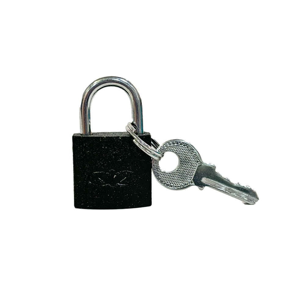Chrome 25Mm Pad Lock Black