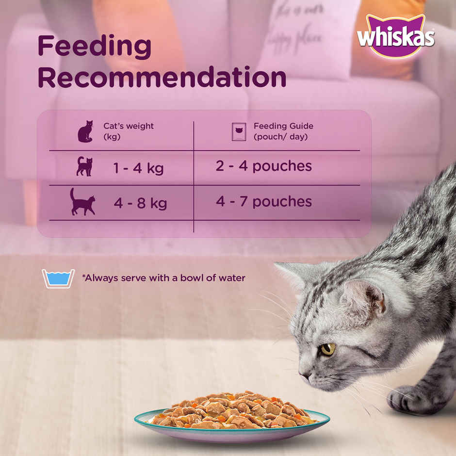 Whiskas Tasty Mix Adult Wet Cat Food, Chicken with Tuna & Carrot in Gravy