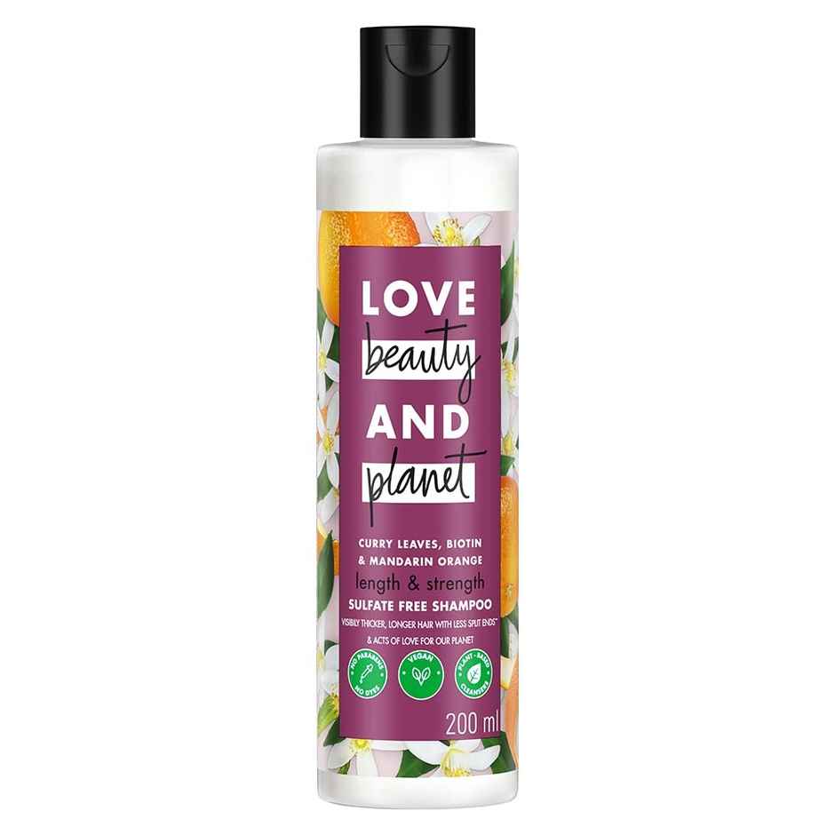 Love Beauty & Planet Curry Leaves Biotin & Mandarin Sulfate Free Shampoo For Long & Strong Hair