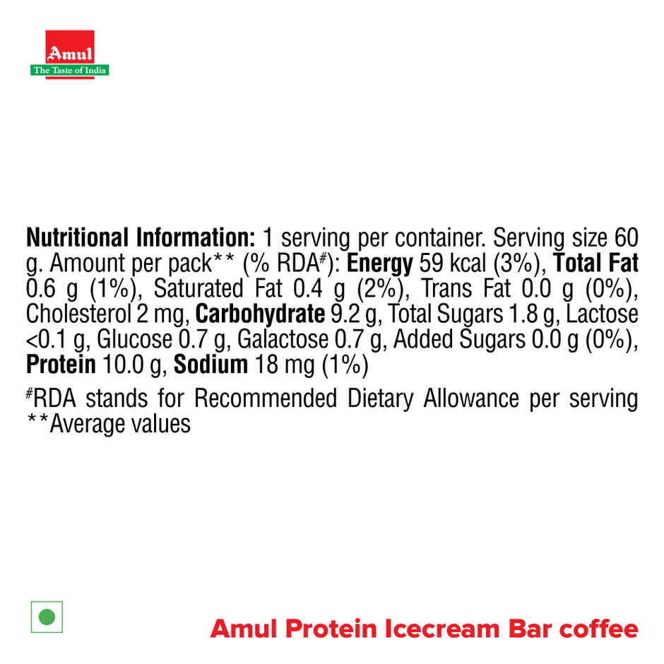 Amul Coffee Protein Ice Cream Bar
