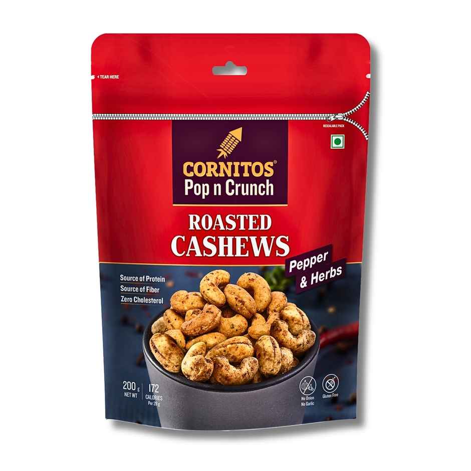 Cornitos Roasted Cashews | Pepper & Herbs