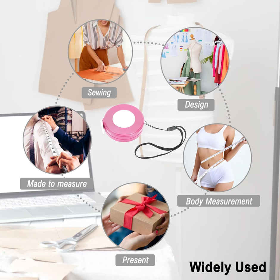 SE7EN Tailor Tape Retractable Tape Measure For Cloth, Body Measurements And Tailoring - 2m