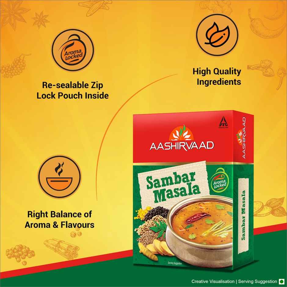Aashirvaad Sambar Masala | Blended Spice for Authentic Taste and Colour
