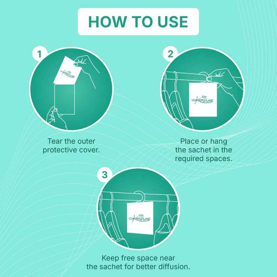 Tulsi Camphor Sachet by Air Karpure | Car, Bathroom, Wardrobe & Room Freshener |From House of Cycle