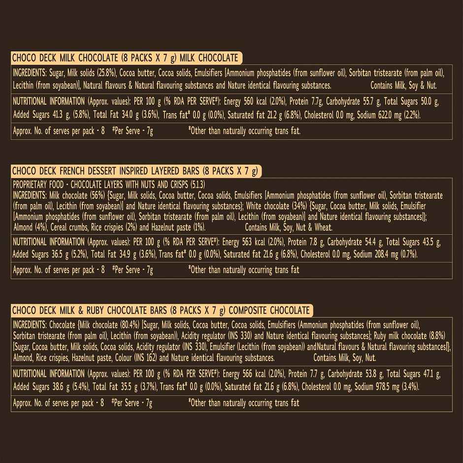 Fabelle, The Bars Treasury, Assorted Chocolates Gift Pack(168gms) & Premium Om Pendant Rakhi With Intricate Moti Pattern In White & Red(1pc) Combo