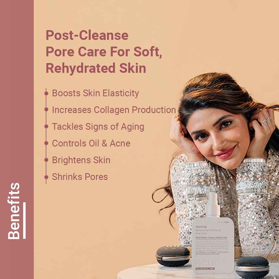 Neude Milk Peptide Face Toner With Whey Protein For Pore Rehydration & Acne Management 100 Ml