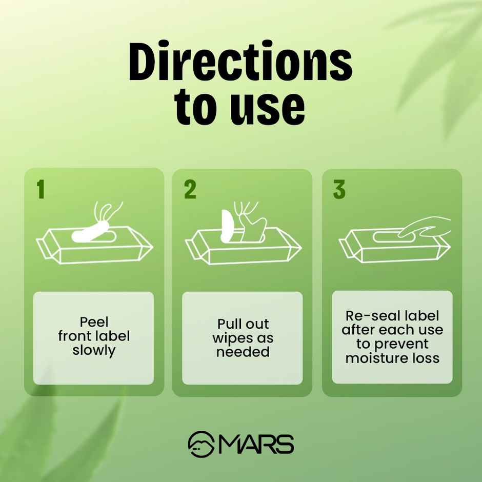 MARS Cosmetics Refreshing Wet Wipes For Face Aloevera | 25 Pulls Per Pack