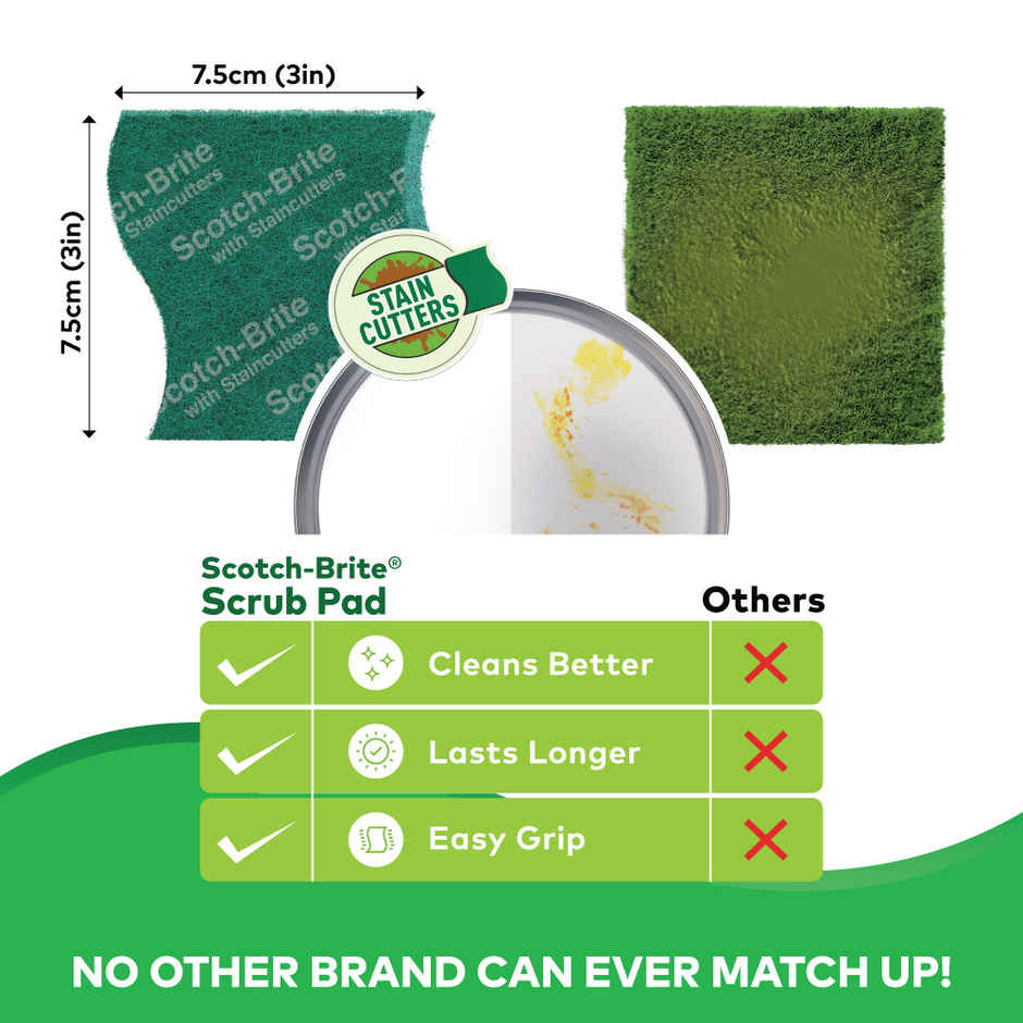 Scotch Brite Stainless Steel Scrub and Pads - Pack of 3