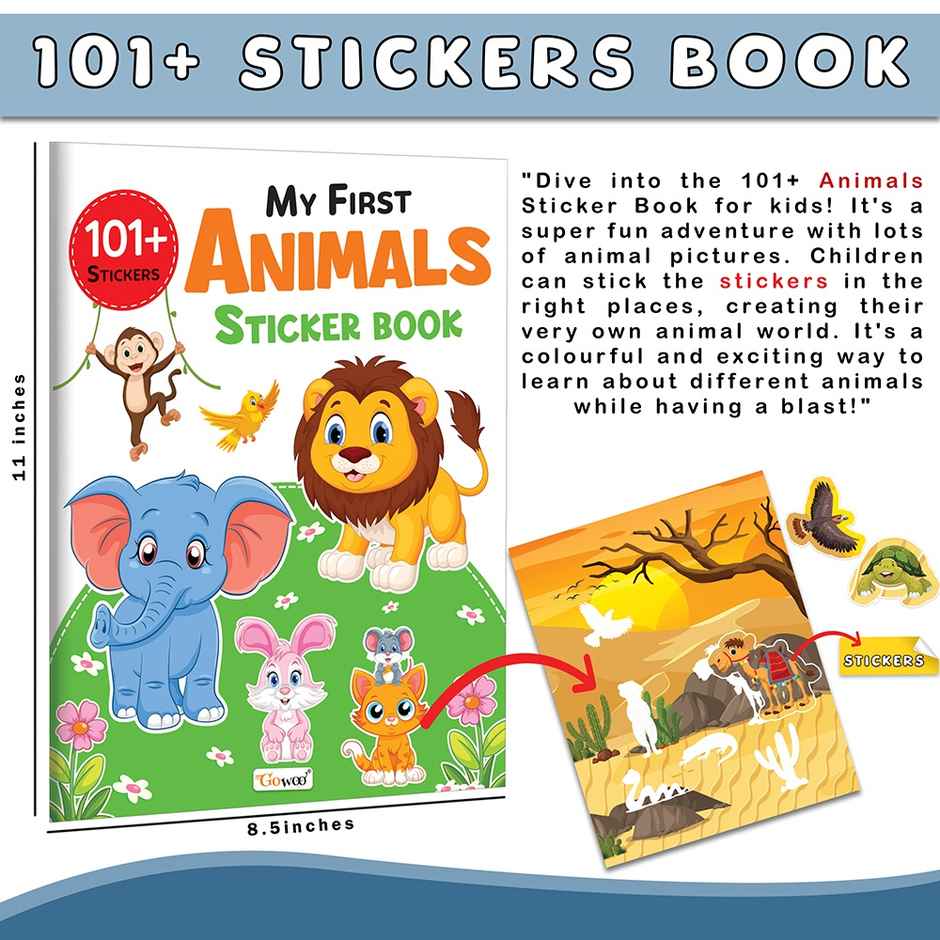 My First Animals Sticker Book - Learning Adventures With 101+ Stickers | Early Nature Fun for Kids