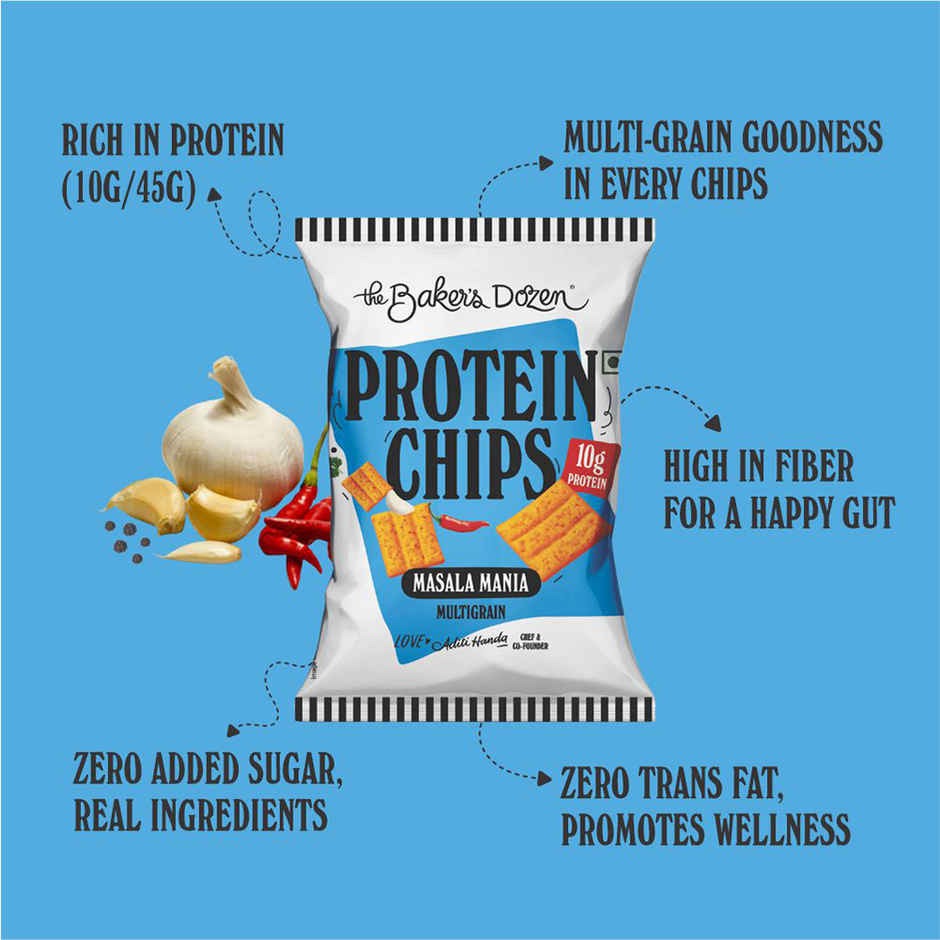 The Baker's Dozen Protein Chips - Masala Mania