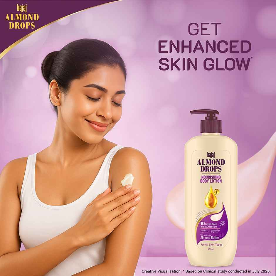 Bajaj Almond Drops Nourishing Body Lotion with Almond Butter | For All Skin Types