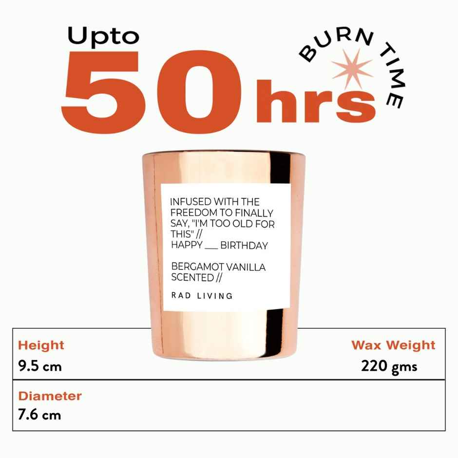 Rad Brands Happy Birthday | Bergamot Vanilla Scented