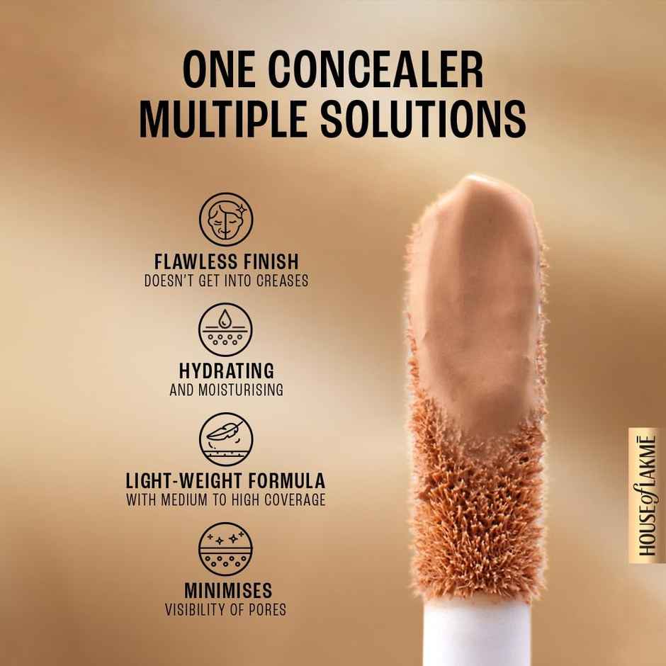 Lakme 9to5 Powerplay Priming Concealer Built in Primer, Hydrating, 16 Sand