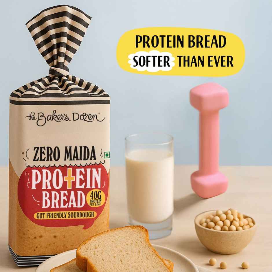 The Baker'S Dozen Wholewheat Banana Walnut Cake (150g) & The Baker'S Dozen Zero Maida Protein Bread (240g) Combo