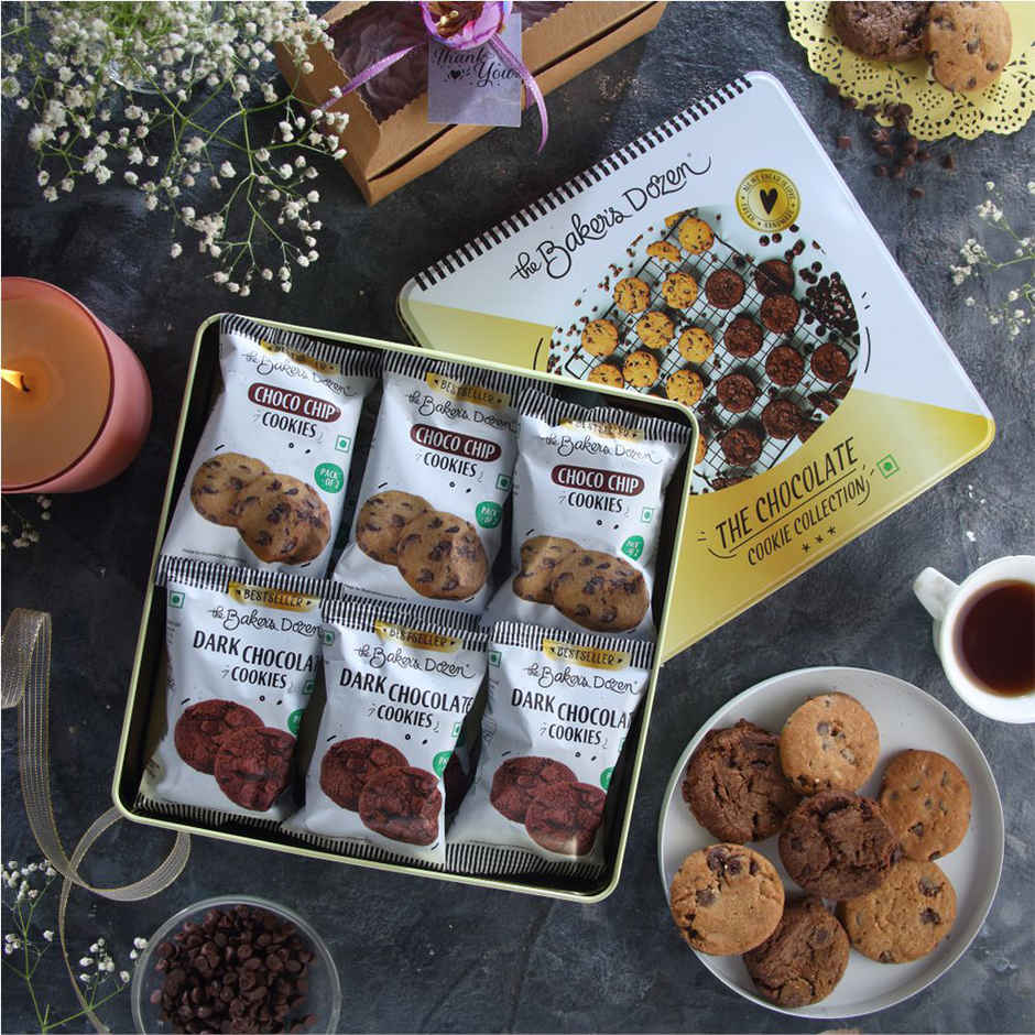 The Baker's Dozen Chocolate Cookie Collection | Diwali Gift Hamper | Chocolate Cookie Hamper