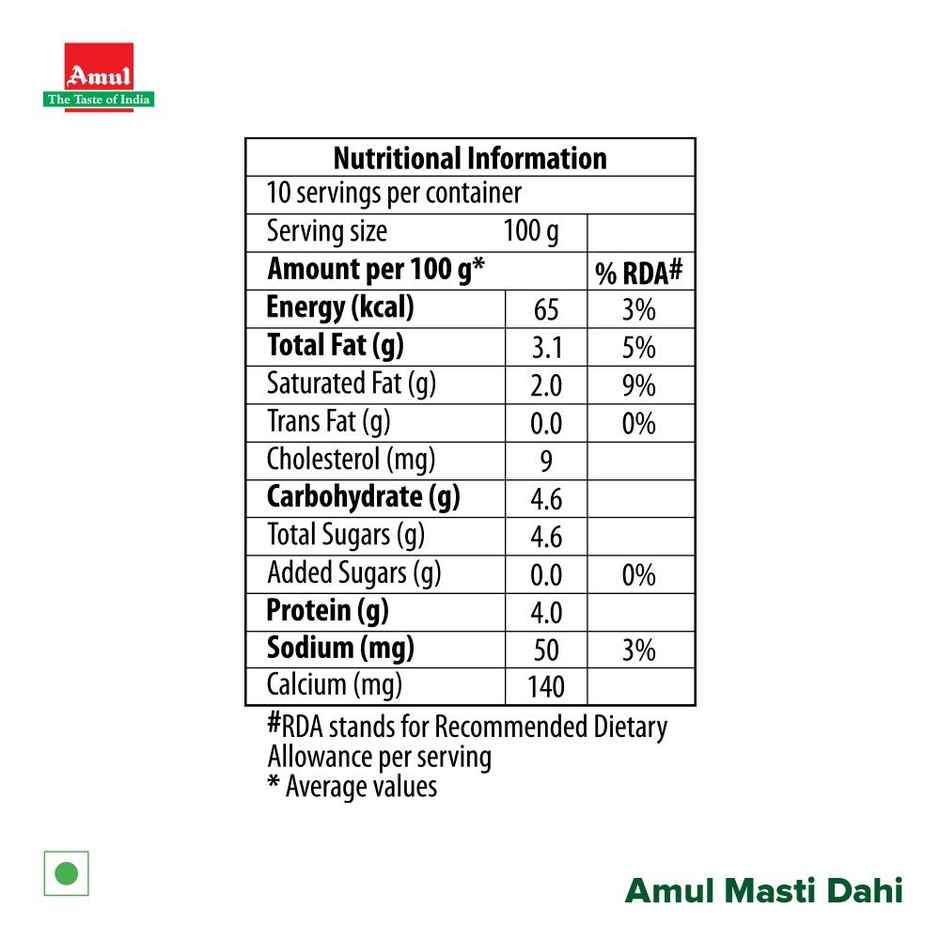 Amul Masti Set Curd Tub