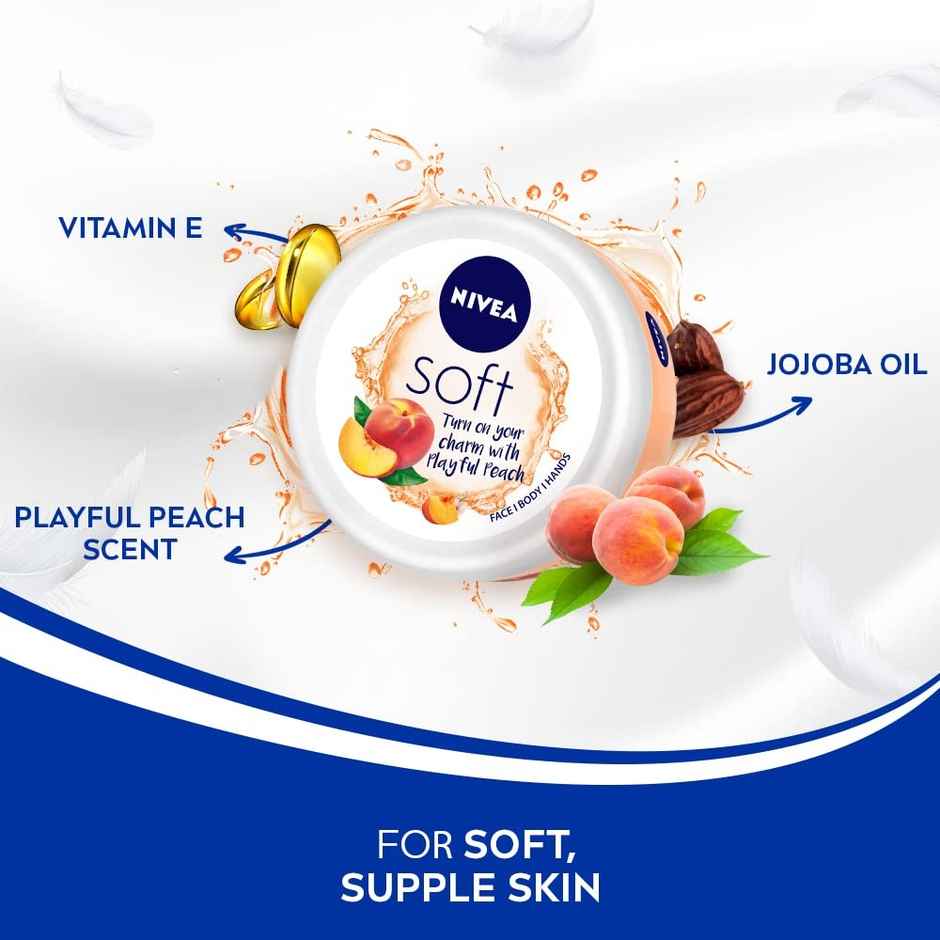Nivea Soft Light Playful Peach Moisturizing Cream
