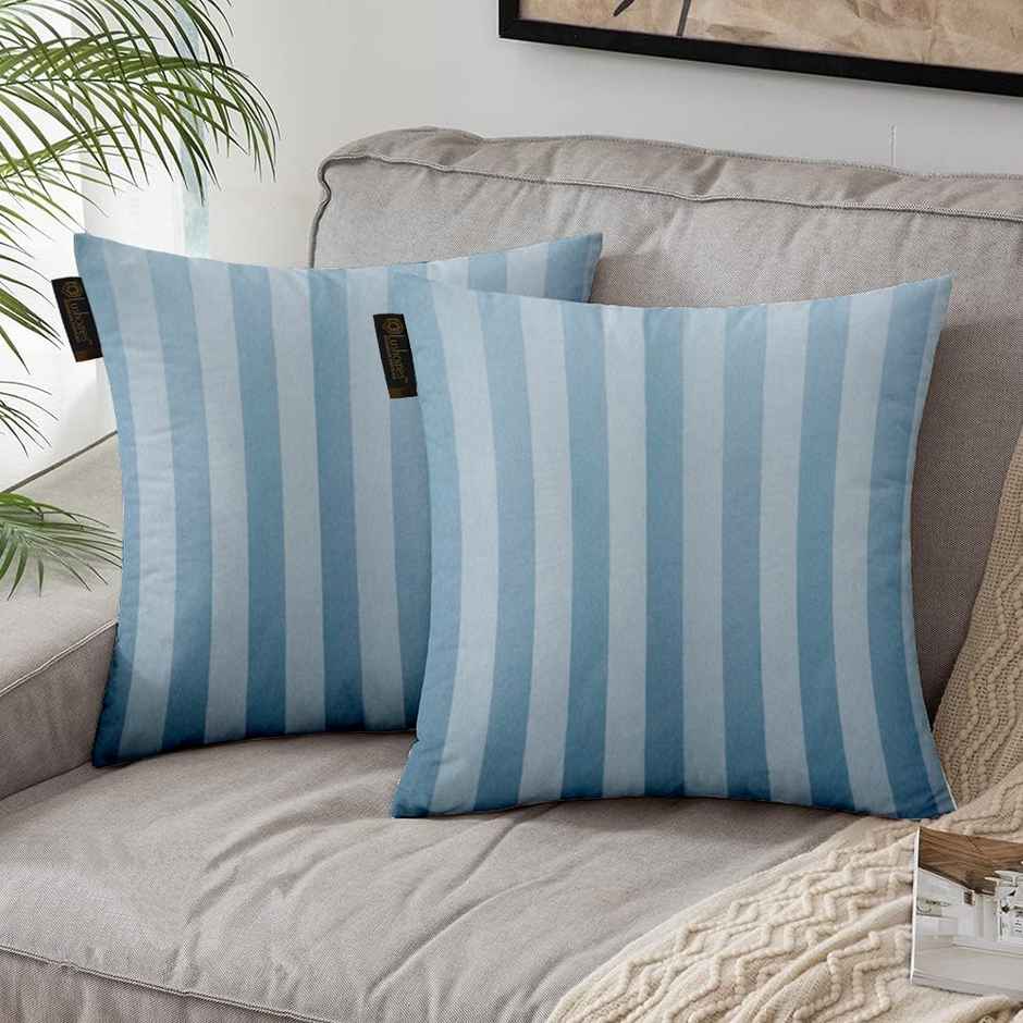 Lushomes Bolster Cushion Covers - Blue | 24 x 24 inch