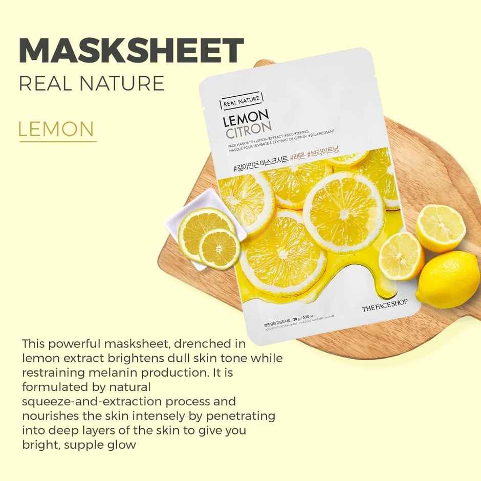 The Face Shop Real Nature Lemon Face Mask (Lemon)