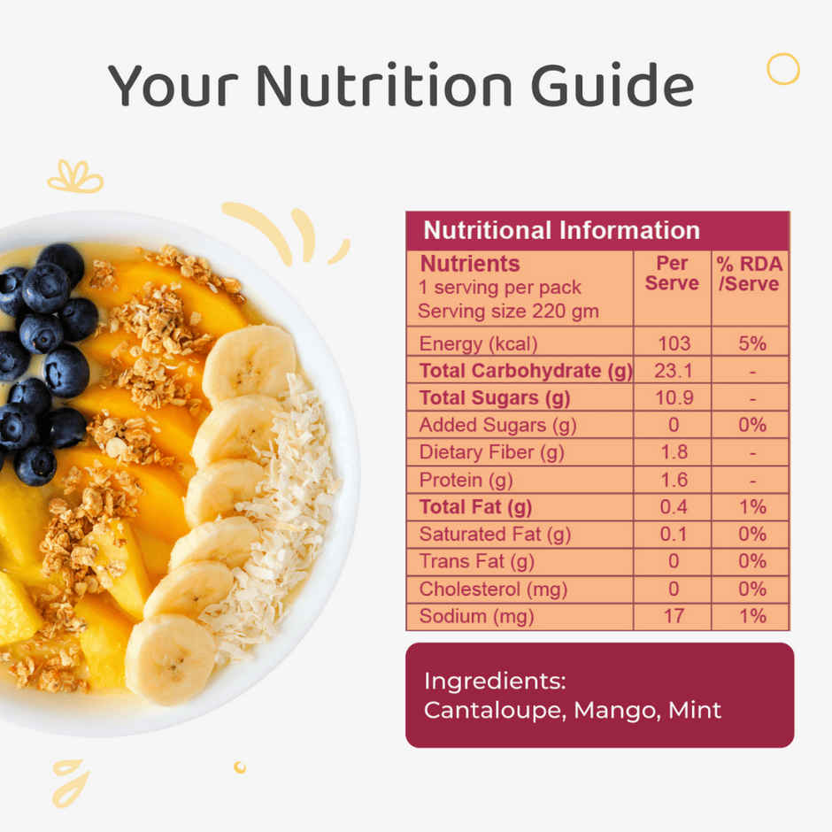 Pluckk Healthy & Lactose Free Mango Smoothie | Serves 1